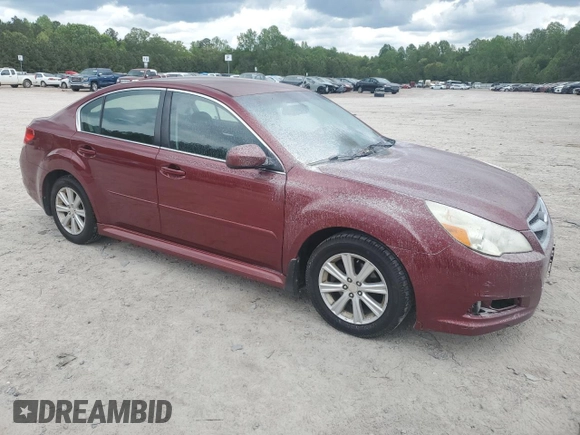 2011 Subaru Legacy Premium with VIN 4S3BMBC62B3251323, listed as a Copart auction lot 54652405 with 227,494 mi miles and Salvage Title. Bid and sale history available at DreamBid. Image 4.