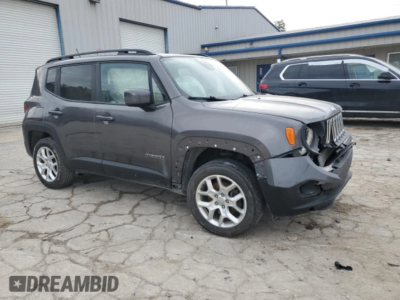 2017 Jeep Renegade Latitude with VIN ZACCJBBB6HPF30337, listed as a Copart auction lot 46453805 with 132,095 mi miles and Salvage Title. Bid and sale history available at carsss.com. Image 4.