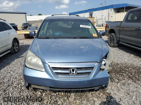 2005 Honda Odyssey EX-L z VIN 5FNRL38685B092279, wystawiony jako Copart lot #57452175 z przebiegiem Nie podano mil oraz Szkoda całkowita • Salvage title. Historia ofert i sprzedaży dostępna na DreamBid. Obrazek 5.
