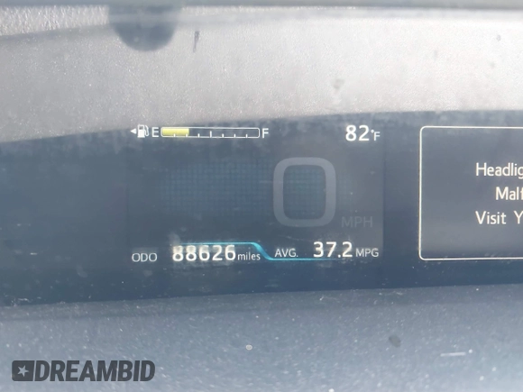 2017 Toyota Prius Two with VIN JTDKBRFU1H3036243, listed as a IAAI auction lot 41991623 with 88,626 mi miles. Bid and sale history available at carsss.com. Image 15.
