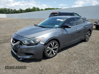 2017 Nissan Maxima Platinum with VIN 1N4AA6AP0HC442843, listed as a Copart auction lot 63185875 with 108,947 mi miles and Salvage title. Bid and sale history available at DreamBid. Image 1.