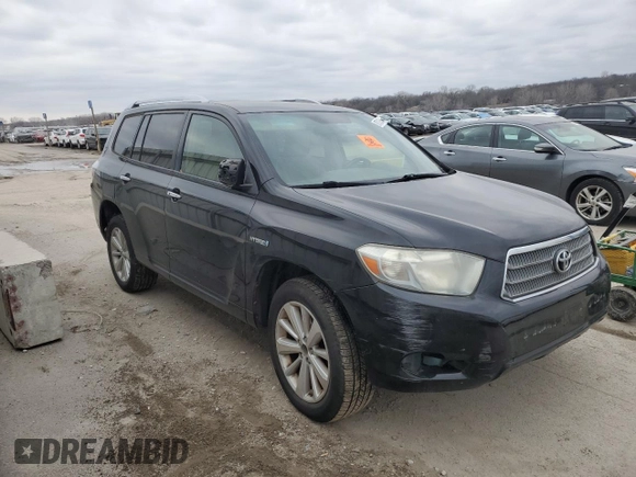2010 Toyota Highlander Hybrid with VIN JTEBW3EH1A2040483, listed as a Copart auction lot 87002754 with 0 mi miles and Salvage Title. Bid and sale history available at carsss.com. Image 4.
