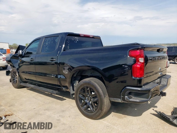 2024 Chevrolet Silverado 1500 Custom with VIN 3GCPABEK0RG245584, listed as a Copart auction lot 50540105 with 43,937 mi miles and Salvage Title. Bid and sale history available at DreamBid. Image 2.
