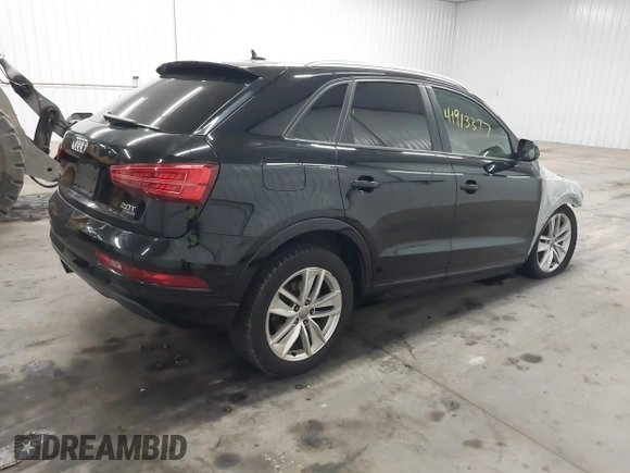 2017 Audi Q3 Premium with VIN WA1ECCFS1HR001764, listed as a IAAI auction lot 41913377 with 1 mi miles. Bid and sale history available at carsss.com. Image 4.