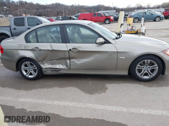 2008 BMW 3 Series 328i with VIN WBAVA33518K053136, listed as a IAAI auction lot 41640409 with 89,506 mi miles and . Bid and sale history available at DreamBid. Image 6.