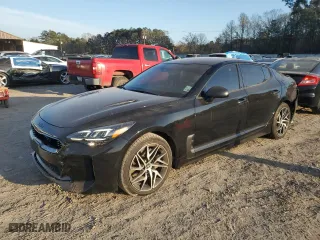 2022 Kia Stinger GT-Line with VIN KNAE35LD4N6113864, listed as a Copart auction lot 47100375 with 47,264 mi miles and Salvage Title. Bid and sale history available at carsss.com. Image 1.