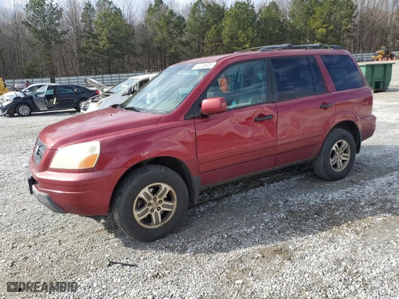 2004 Honda Pilot EX with VIN 2HKYF18604H542322, listed as a Copart auction lot 44410625 with 289,378 mi miles and Salvage Title. Bid and sale history available at carsss.com. Image 1.
