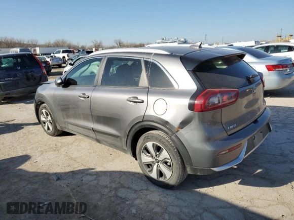 2017 Kia Niro LX with VIN KNDCB3LC8H5092455, listed as a Copart auction lot 48002805 with 107,217 mi miles and Salvage Title. Bid and sale history available at carsss.com. Image 2.