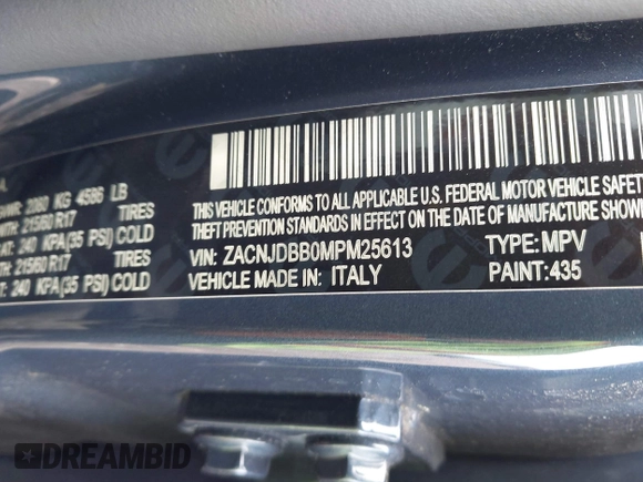 2021 Jeep Renegade Latitude с VIN ZACNJDBB0MPM25613, выставлен на аукционе IAAI как лот 42364270 с пробегом 70 832 миль миль и . История ставок и продаж доступна на DreamBid. Изображение 9.