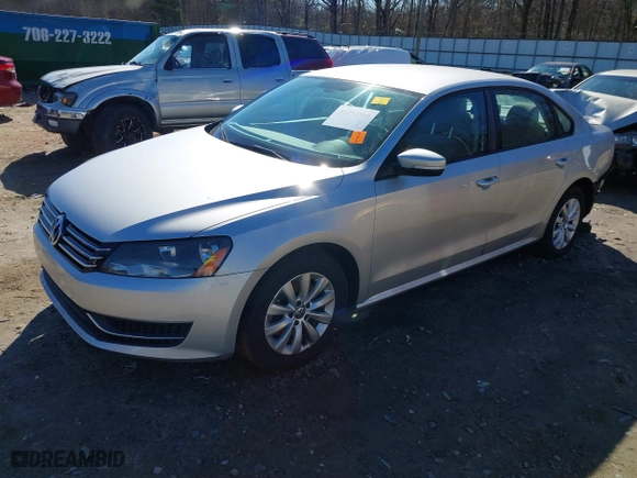2012 Volkswagen Passat S w/Appearance with VIN 1VWAH7A34CC106918, listed as a IAAI auction lot 41351509 with 202,208 mi miles. Bid and sale history available at carsss.com. Image 2.
