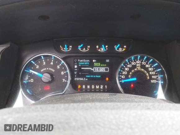 2014 Ford F-150 XL with VIN 1FTFW1ET8EFB75196, listed as a IAAI auction lot 41945260 with 319,194 mi miles. Bid and sale history available at carsss.com. Image 7.