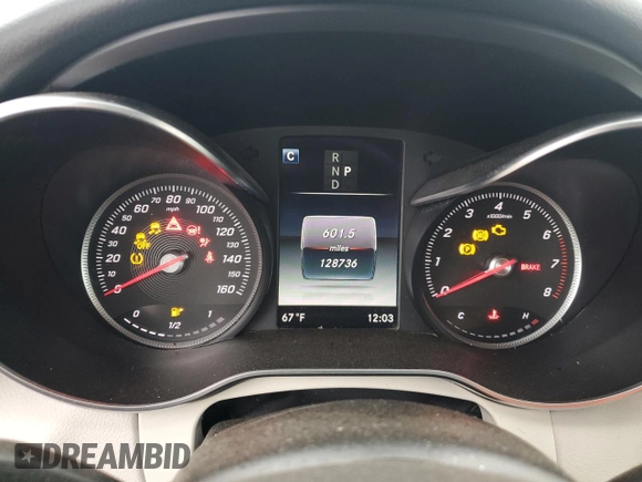 2018 Mercedes-Benz C 300 with VIN WDDWK4JB4JF603582, listed as a Copart auction lot 50948405 with 128,736 mi miles and Clean Title. Bid and sale history available at DreamBid. Image 9.