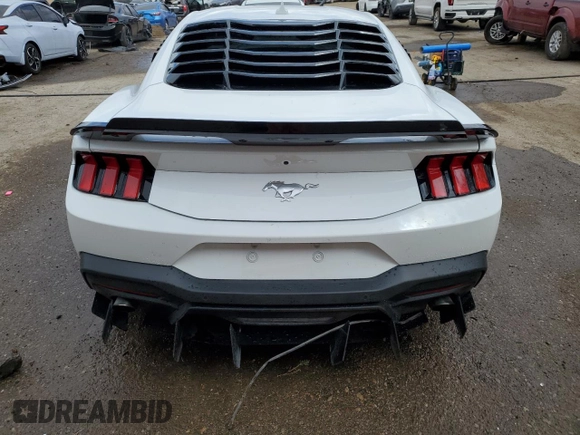 2024 Ford Mustang EcoBoost with VIN 1FA6P8TH3R5118636, listed as a Copart auction lot 48220675 with 7,663 mi miles and Salvage Title. Bid and sale history available at carsss.com. Image 6.
