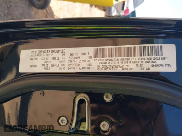 2012 Ram 1500 Sport с VIN 1C6RD7MT6CS283822, выставлен на аукционе IAAI как лот 42031055 с пробегом Не указан миль и . История ставок и продаж доступна на DreamBid. Изображение 9.