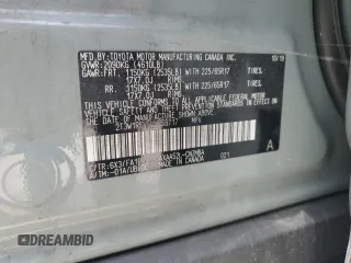 2020 Toyota RAV4 XLE with VIN 2T3W1RFV5LW058717, listed as a Copart auction lot 59592395 with 81,266 mi miles and Salvage title. Bid and sale history available at DreamBid. Image 14.