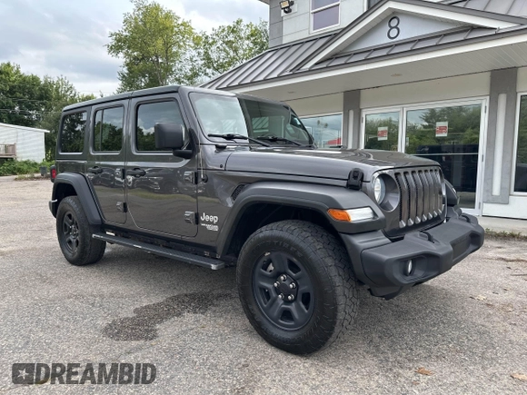 2018 Jeep Wrangler Unlimited Sport S with VIN 1C4HJXDN8JW260675, listed as a IAAI auction lot 42748800 with 179,100 mi miles and . Bid and sale history available at DreamBid. Image 1.
