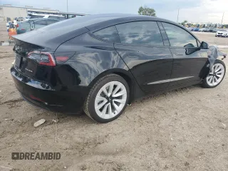 2022 Tesla Model 3 Long Range with VIN 5YJ3E1EB1NF243484, listed as a Copart auction lot 70745404 with 25,970 mi miles and Salvage Title. Bid and sale history available at DreamBid. Image 3.