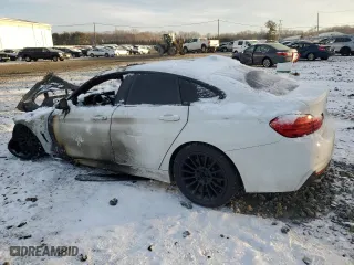 2017 BMW 4 Series 430i with VIN WBA4F7C50HG438324, listed as a Copart auction lot 42317005 with 0 mi miles and Salvage Title. Bid and sale history available at carsss.com. Image 2.
