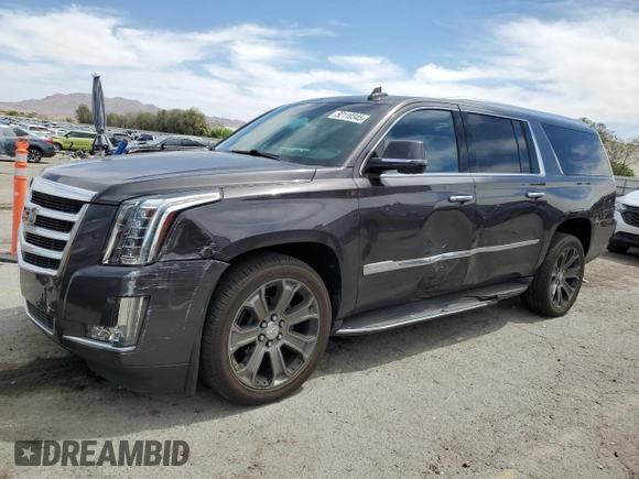 2015 Cadillac Escalade ESV Luxury with VIN 1GYS4SKJ3FR646095, listed as a Copart auction lot 52110345 with 89,818 mi miles and Salvage title. Bid and sale history available at DreamBid. Image 1.