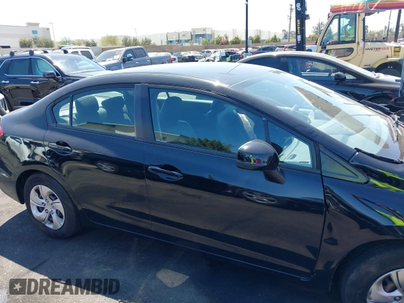 2013 Honda Civic LX with VIN 19XFB2F59DE277780, listed as a IAAI auction lot 42014724 with Not Provided miles and . Bid and sale history available at DreamBid. Image 13.