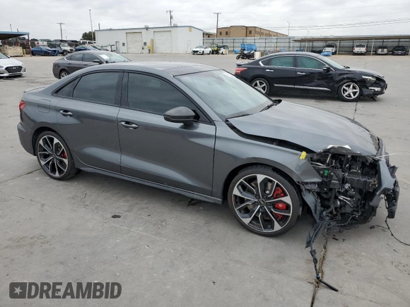 2023 Audi S3 Prestige z VIN WAUJ3DGY5PA099401, wystawiony jako Copart lot #43055445 z przebiegiem 16 731 mil mil oraz Szkoda całkowita • Salvage title. Historia ofert i sprzedaży dostępna na DreamBid. Obrazek 4.