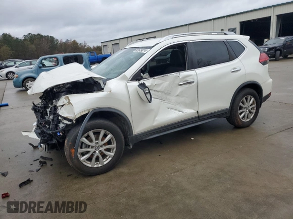 2017 Nissan Rogue SV with VIN KNMAT2MT8HP604376, listed as a Copart auction lot 83649814 with 87,119 mi miles and Salvage Title. Bid and sale history available at carsss.com. Image 1.