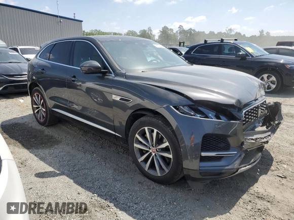 2021 Jaguar F-Pace S with VIN SADCJ2EU7MA668268, listed as a Copart auction lot 56007285 with 30,836 mi miles and Salvage title. Bid and sale history available at DreamBid. Image 4.