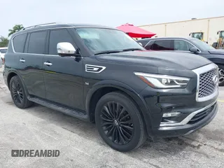 2020 Infiniti QX80 Luxe z VIN JN8AZ2NE1L9250989, wystawiony jako IAAI lot #42438163 z przebiegiem 38 242 mil mil oraz . Historia ofert i sprzedaży dostępna na DreamBid. Obrazek 1.