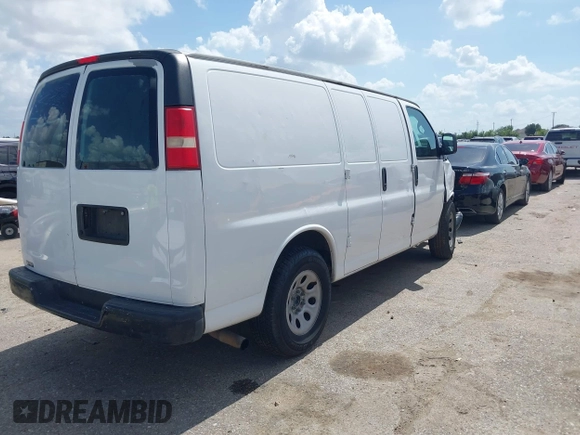 2013 Chevrolet Express Cargo with VIN 1GCSGAFX9D1123777, listed as a IAAI auction lot 42530340 with 232,340 mi miles and . Bid and sale history available at DreamBid. Image 4.