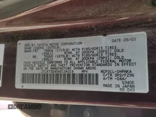 2004 Scion xB with VIN JTLKT324540134319, listed as a Copart auction lot 52336055 with Not Provided miles and Salvage Title. Bid and sale history available at DreamBid. Image 16.