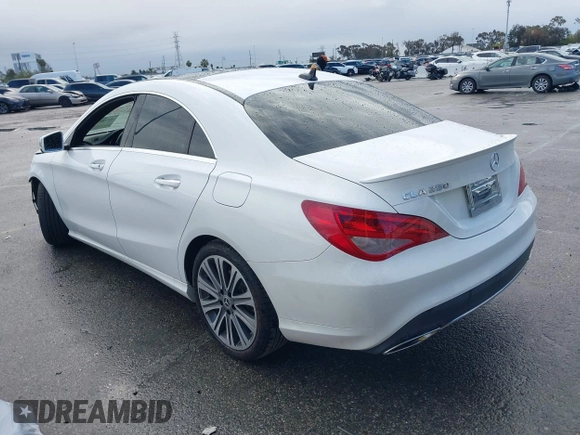 2019 Mercedes-Benz CLA with VIN WDDSJ4EB5KN753560, listed as a IAAI auction lot 41786979 with 56,528 mi miles. Bid and sale history available at carsss.com. Image 3.