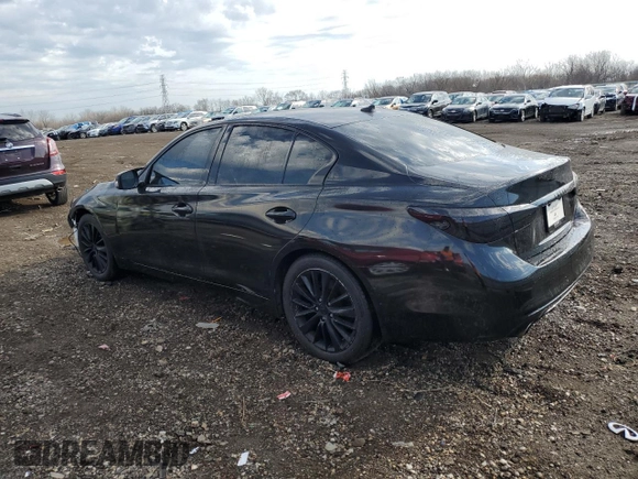 2020 Infiniti Q50 3.0t LUXE with VIN JN1EV7AR8LM256092, listed as a Copart auction lot 50659305 with 96,947 mi miles and Salvage Title. Bid and sale history available at carsss.com. Image 2.