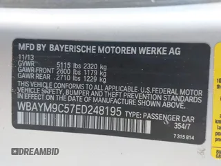 2014 BMW 6 Series 650i with VIN WBAYM9C57ED248195, listed as a IAAI auction lot 41231716 with Not Provided miles and . Bid and sale history available at carsss.com. Image 9.