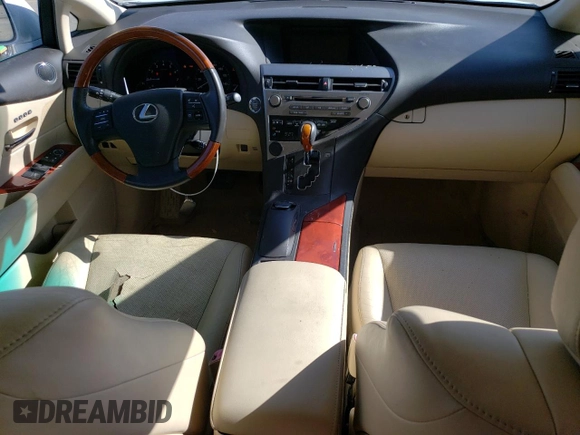 2012 Lexus RX 350 with VIN JTJZK1BAXC2005998, listed as a Copart auction lot 54168935 with 39,348 mi miles and Salvage Title. Bid and sale history available at DreamBid. Image 8.