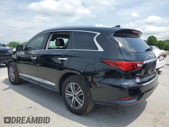 2019 Infiniti QX60 Luxe z VIN 5N1DL0MM7KC521610, wystawiony jako Copart lot #55077355 z przebiegiem 54 561 mil mil oraz Szkody całkowita. Historia ofert i sprzedaży dostępna na DreamBid. Obrazek 2.