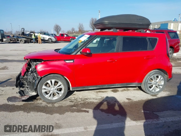 2015 Kia Soul + with VIN KNDJP3A57F7765296, listed as a IAAI auction lot 41108547 with 72,771 mi miles. Bid and sale history available at carsss.com. Image 14.