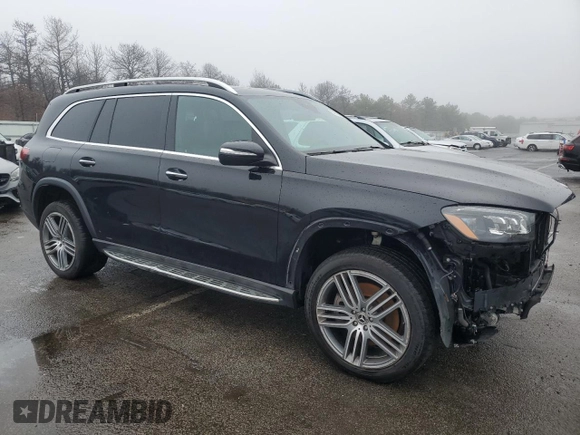 2020 Mercedes-Benz GLS 450 with VIN 4JGFF5KE9LA214882, listed as a Copart auction lot 50508805 with 104,120 mi miles and Salvage Title. Bid and sale history available at DreamBid. Image 4.