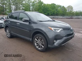2017 Toyota RAV4 Hybrid Limited with VIN JTMDJREV8HD144858, listed as a IAAI auction lot 42092847 with 135,046 mi miles. Bid and sale history available at carsss.com. Image 1.