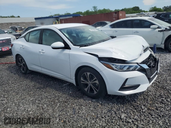 2022 Nissan Sentra SV with VIN 3N1AB8CV6NY235328, listed as a Copart auction lot 53726225 with 59,390 mi miles and Salvage Title. Bid and sale history available at carsss.com. Image 4.
