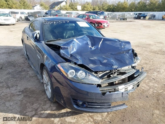 2008 Hyundai Tiburon GT with VIN KMHHN66F88U278938, listed as a IAAI auction lot 41490527 with 200,669 mi miles. Bid and sale history available at carsss.com. Image 1.