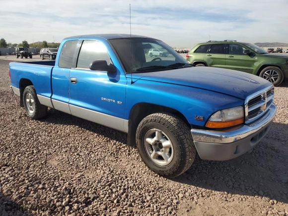 1998 Dodge Dakota SLT with VIN 1B7GL22X5WS631528, listed as a Copart auction lot 84926904 with 213,907 mi miles and Salvage Title. Bid and sale history available at carsss.com. Image 4.