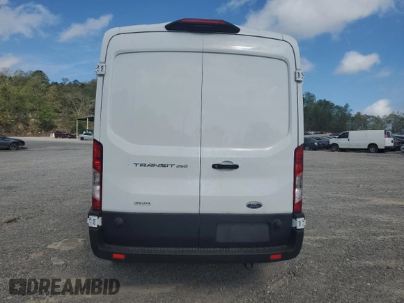 2024 Ford Transit Cargo with VIN 1FTBR1C87RKB33457, listed as a Copart auction lot 49390855 with 5,893 mi miles and Salvage Title. Bid and sale history available at DreamBid. Image 6.