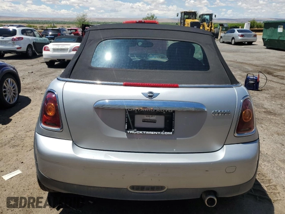 2010 MINI Convertible with VIN WMWMR3C5XATU98379, listed as a Copart auction lot 56360255 with 108,414 mi miles and Clean Title. Bid and sale history available at DreamBid. Image 6.