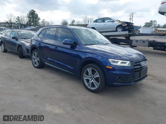 2020 Audi Q5 Premium Plus with VIN WA1BNAFY2L2011761, listed as a IAAI auction lot 41838718 with 63,150 mi miles. Bid and sale history available at carsss.com. Image 1.