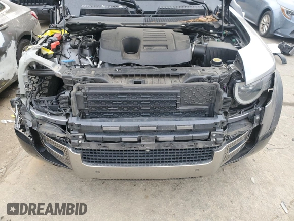 2020 Land Rover Defender X with VIN SALEXEEU0L2021510, listed as a Copart auction lot 41806055 with 58,647 mi miles and Salvage title. Bid and sale history available at DreamBid. Image 12.
