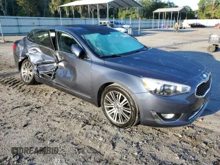 2014 Kia Cadenza Premium with VIN KNALN4D72E5124386, listed as a Copart auction lot 69717124 with 88,740 mi miles and Salvage Title. Bid and sale history available at carsss.com. Image 4.