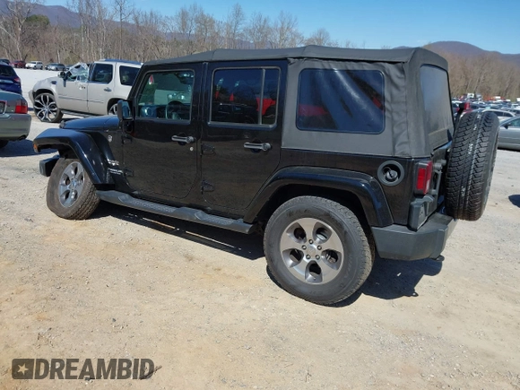2017 Jeep Wrangler Unlimited Sahara with VIN 1C4BJWEG4HL605843, listed as a IAAI auction lot 41883085 with 93,752 mi miles. Bid and sale history available at carsss.com. Image 3.