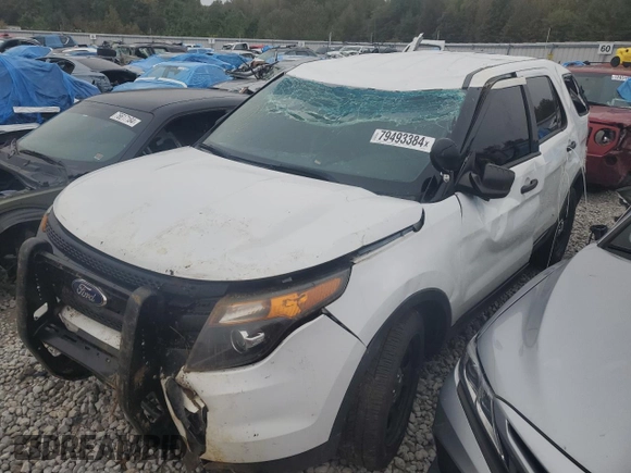 2015 Ford Utility Police Interceptor with VIN 1FM5K8AR4FGA04396, listed as a Copart auction lot 79493384 with 0 mi miles and Salvage Title. Bid and sale history available at carsss.com. Image 1.