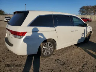 2016 Honda Odyssey Touring Elite with VIN 5FNRL5H93GB045542, listed as a Copart auction lot 46195125 with 157,897 mi miles and Salvage title. Bid and sale history available at DreamBid. Image 3.