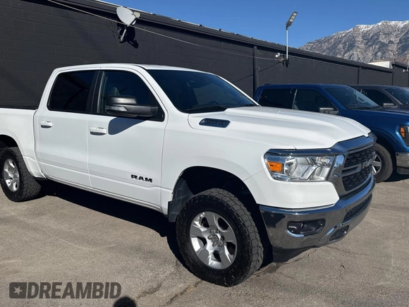 2022 Ram 1500 Lone Star with VIN 1C6SRFFT4NN464963, listed as a Copart auction lot 77888524 with 28,369 mi miles and Non repairable. Bid and sale history available at DreamBid. Image 1.